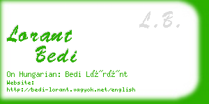 lorant bedi business card